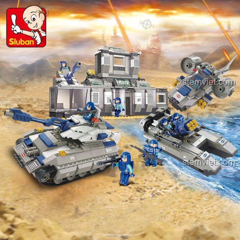 Sluban M38-B0211 Đặc nhiệm: Trụ sở Đặc cảnh - Bộ đồ chơi lắp ghép quân sự