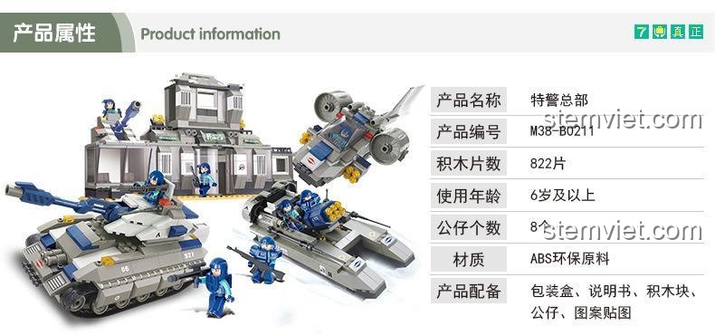 Sluban M38-B0211 Đặc nhiệm: Trụ sở Đặc cảnh - Hình ảnh minh họa