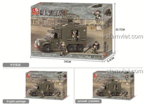 Hộp sản phẩm Xe Radar Quân Đội Sluban M38-B0300