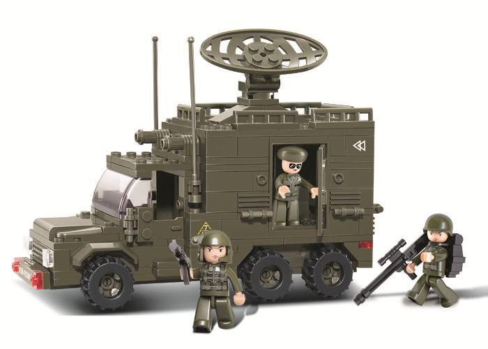 Xe Radar Quân Đội Sluban M38-B0300 bộ đồ chơi