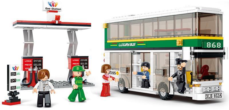 Bộ đồ chơi xe buýt hai tầng Sluban M38-B0331