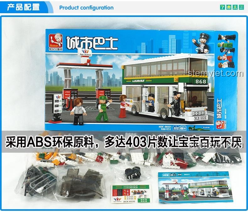 Cấu hình sản phẩm xe buýt hai tầng Sluban M38-B0331