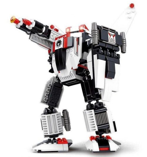 Bộ đồ chơi lắp ráp Sluban M38-B0336A Robot Hủy Diệt Caston 313 mảnh ghép, robot chiến đấu màu trắng đen đỏ, phù hợp bé trai 6 tuổi, giá tốt