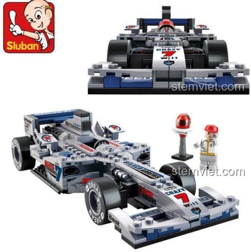 Sluban M38-B0352 Bộ lắp ghép Xe F1 Tốc độ Kinh Hoàng cho bé trai 6 tuổi