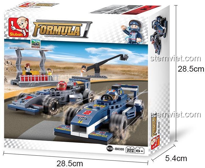 Sluban M38-B0355 bộ đồ chơi xe đua F1, bộ lắp ghép xe đua, đồ chơi mô hình xe đua, xe đua tốc độ, đồ chơi cho bé trai 6 tuổi, giá tốt