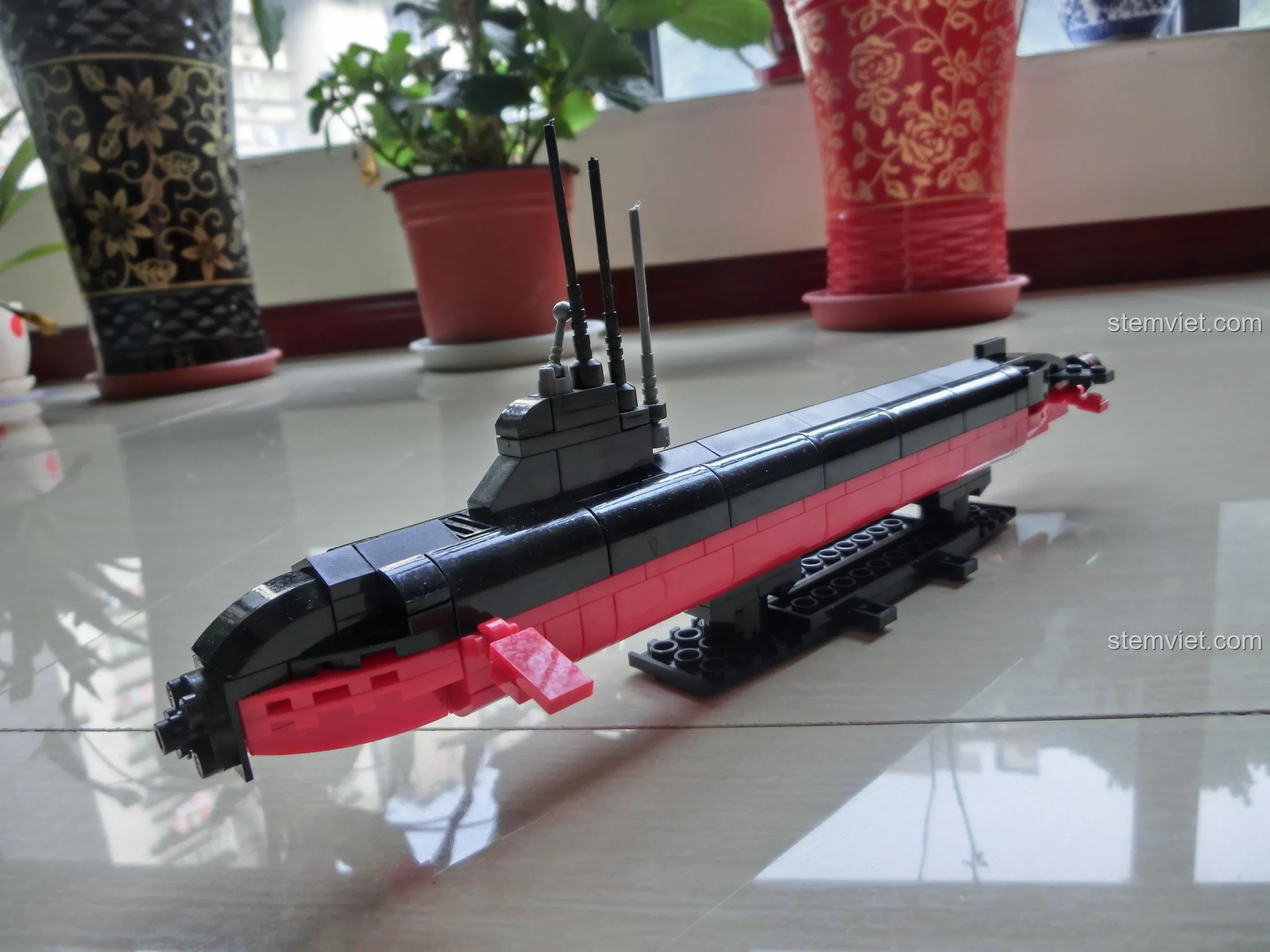 Kích thước mô hình tàu ngầm Sluban, chi tiết lắp ráp cho bé trai 6 tuổi, đáng tiền.
