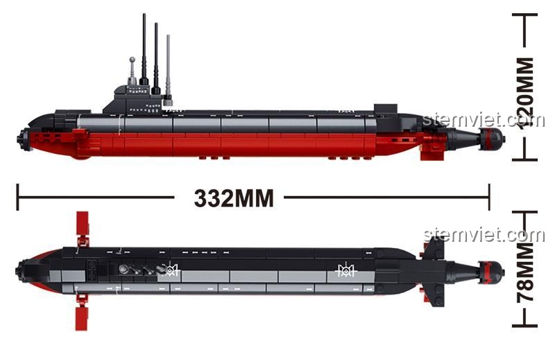 Mô hình chiến hạm Sluban, đồ chơi lắp ráp cho bé trai 6 tuổi, chất lượng tốt.
