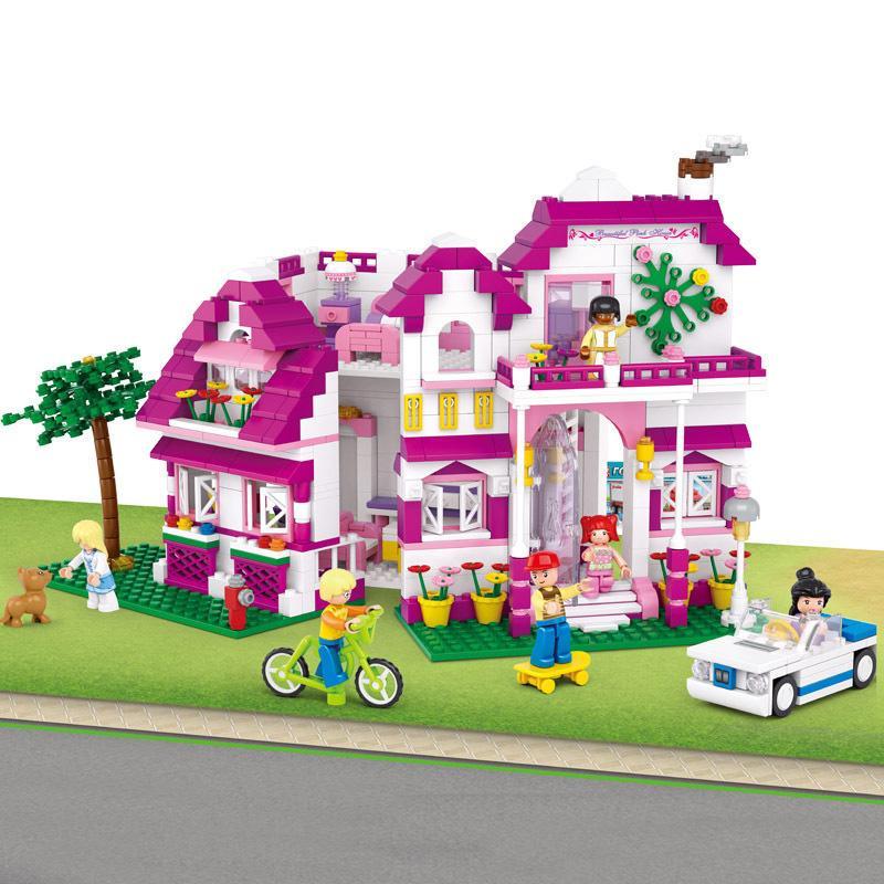 Bộ lắp ghép Sluban M38-B0536 Biệt Thự Ánh Nắng Mộng Mơ Màu Hồng cho bé gái 6 tuổi, chất lượng cao, giá tốt.