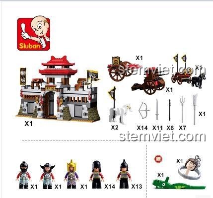 Sluban M38-B0578 Tam Quốc 逐鹿中原 bộ đồ chơi lắp ghép 839 chi tiết
