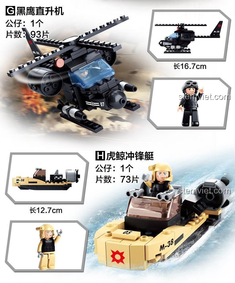 Bộ đồ chơi Sluban M38-B0587 mẫu D Xe Thăm Dò Hắc Miêu