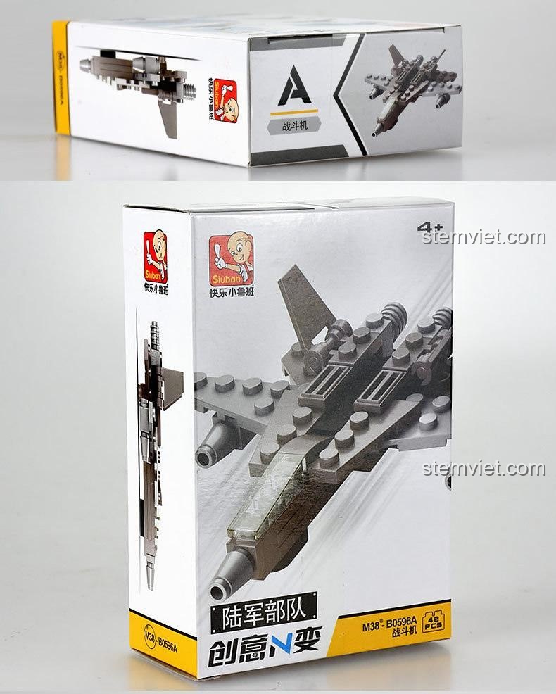 Bộ Lắp Ghép Xe Quân Đội Sluban M38-B0596 4 Mẫu Sáng Tạo - Xe Tăng