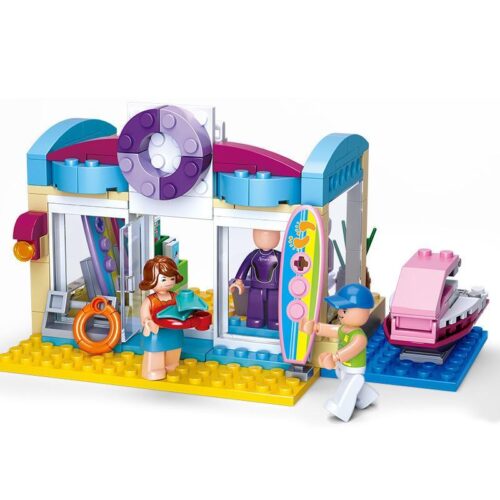 Sluban M38-B0603 Bộ đồ chơi Cửa hàng đồ bơi Giấc Mơ Hồng cho bé gái 6 tuổi