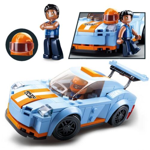 Bộ lắp ghép xe đua Báo Xanh Tàng Hình Sluban M38-B0633A giá rẻ cho con trai 6 tuổi, gồm 148 mảnh ghép.