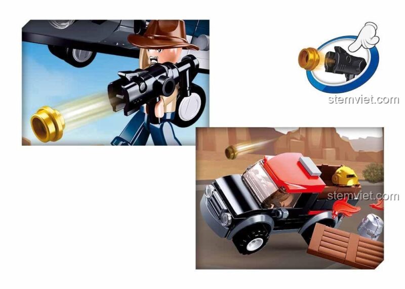 Đồ chơi mô hình Trực thăng Cảnh sát Sluban M38-B0656 với tính năng bắn đạn nhựa, mang lại những giờ phút giải trí đầy kịch tính cho bé trai 6 tuổi.