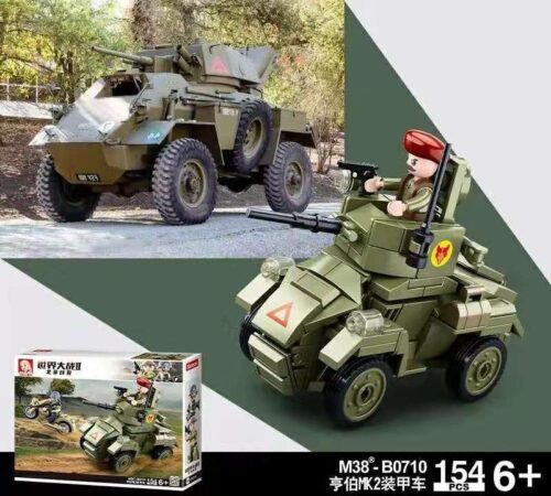 Bộ lắp ráp Xe bọc thép Humber MK2 Sluban M38-B0710 154 mảnh, đồ chơi mô hình quân sự cho bé trai 6 tuổi, giá tốt.