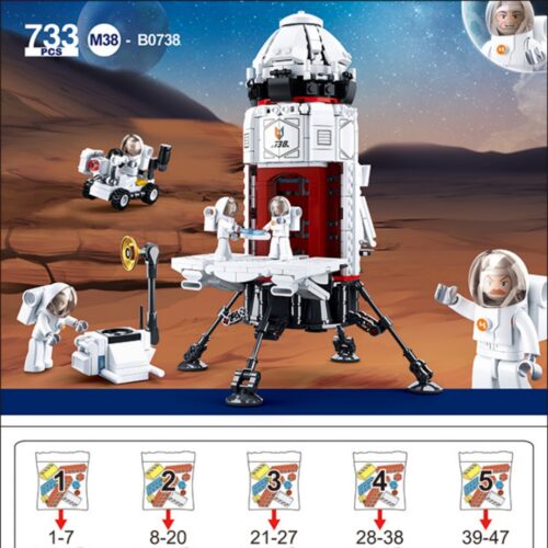 Hướng dẫn lắp ráp Sluban M38-B0738 Tên lửa Căn cứ Thám hiểm Không gian PDF gốc chất lượng cao