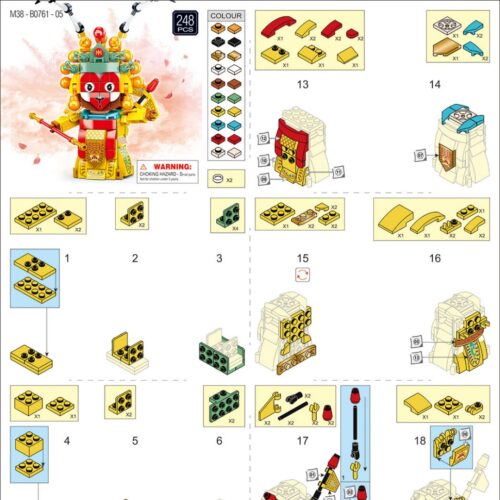 Kinh Kịch: Võ Sinh Tề Thiên Đại Thánh Sluban M38-B0761-05 hướng dẫn lắp ráp Sluban 076105 Kinh Kịch: Võ Sinh Tề Thiên Đại Thánh