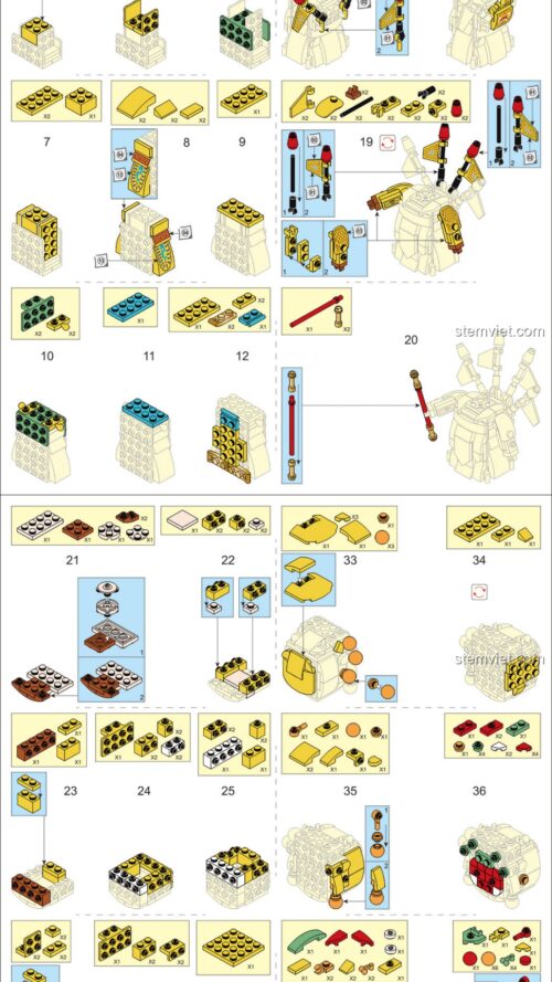 Tôn Ngộ Không Sluban M38-B0761-05 hướng dẫn lắp ráp Sluban M38 B0761 05 Tôn Ngộ Không