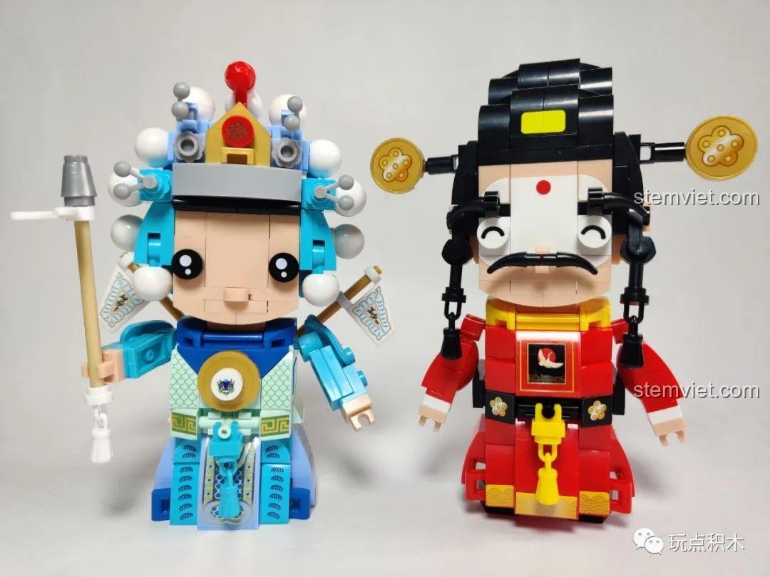 Mô hình Nhân vật Kinh Kịch Mộc Quế Anh hoàn thiện, bộ đồ chơi Sluban giá tốt với khuôn mặt đáng yêu và trang phục lộng lẫy.