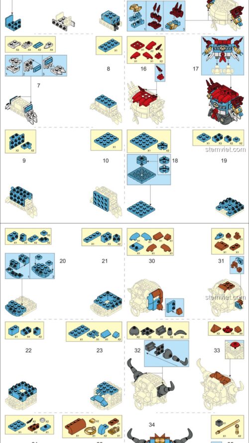 Ngưu Ma Vương Sluban M38-B0761-15 hướng dẫn Sluban B0761-15 Mô hình Ngưu Ma Vương