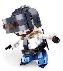 Mô hình Chibi Chiến Binh PUBG Sluban M38-B0761H, bộ lắp ghép 193 mảnh cho bé trai 6 tuổi, giá rẻ. Nhân vật game PUBG với mũ 3 và chảo.