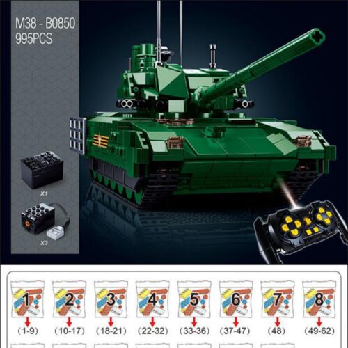 Xe tăng chiến đấu chủ lực T-14 Armata điều khiển từ xa Sluban M38-B0850 hướng dẫn lắp ghép Sluban 0850 Xe tăng T-14 Armata