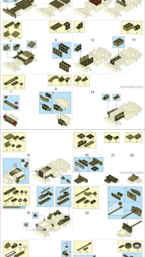 Sách Hướng Dẫn Lắp Ráp Xe Jeep Quân Sự Sluban M38-B0853 - sách hướng dẫn Sluban B0853 Mô hình Jeep Quân Sự