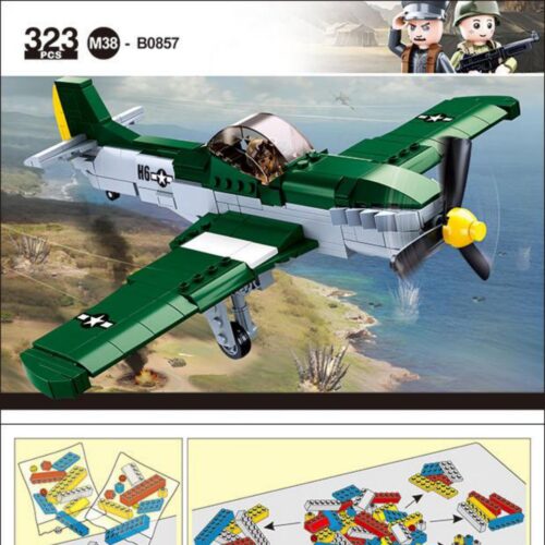 Sách Hướng Dẫn Lắp Ráp Máy bay chiến đấu P-51D Mustang đổ bộ Normandy Thế chiến II Sluban M38-B0857, sách lắp ghép Sluban 0857 Mô hình máy bay P-51D Mustang, hướng dẫn lắp ghép Sluban 0857 Mô hình máy bay P-51D Mustang, hướng dẫn lắp ráp Sluban M38 B0857 Máy bay chiến đấu P-51D Mustang PDF gốc chất lượng cao