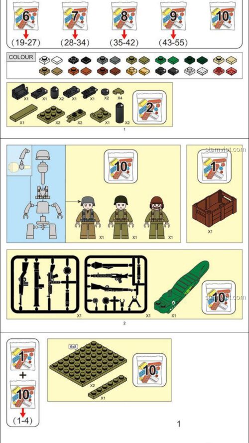 Xe tăng M26 Pershing Sluban M38-B0860 hướng dẫn lắp ráp Sluban B0860 Xe tăng hạng nặng M26 Pershing