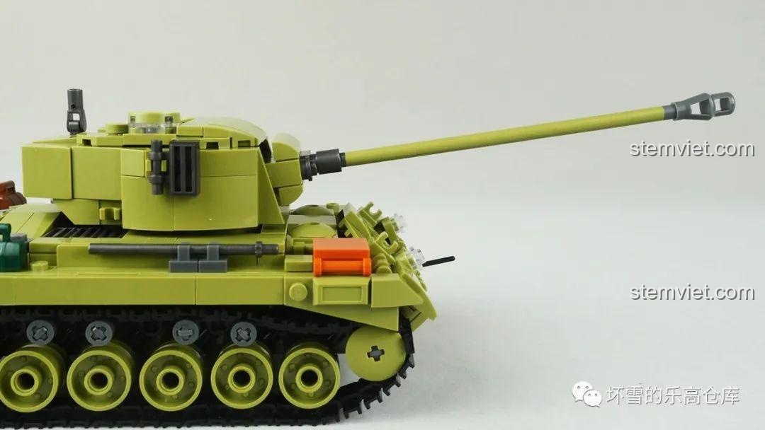 Chi tiết phần pháo và khiên pháo của mô hình Sluban M38-B0860.