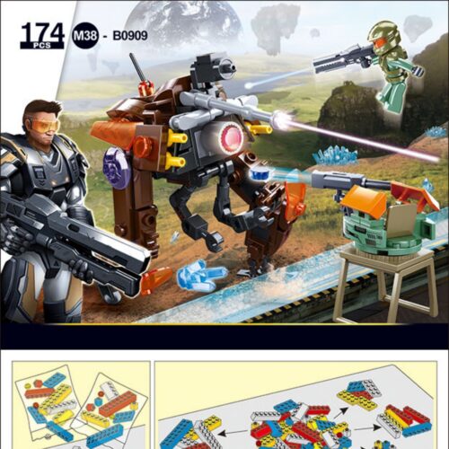 Robot Tuần Tra Kẻ Hành Hạ Atomic Storm Sluban M38-B0909 hướng dẫn lắp ghép Sluban M38 B0909 Robot Chiến Đấu