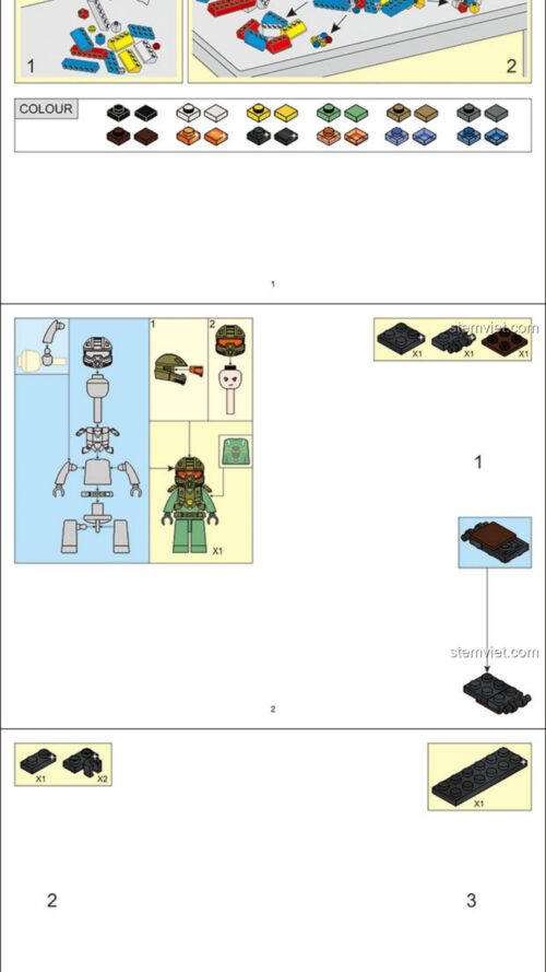 Robot Tuần Tra Sluban M38-B0909 hướng dẫn lắp ghép Sluban M38-B0909 Robot Tuần Tra Kẻ Hành Hạ Atomic Storm