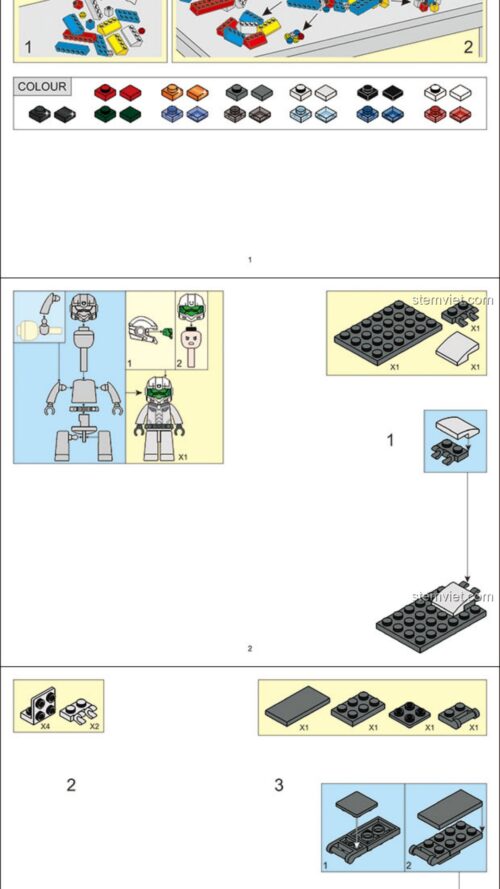 Máy bay chiến đấu Lôi Điện Sluban M38-B0910 hướng dẫn lắp ráp Sluban 0910 Máy bay chiến đấu Atomic Storm PDF gốc chất lượng cao