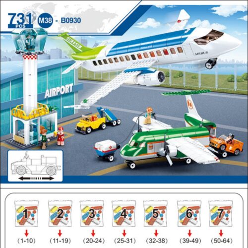 Sân bay Hàng không Dân dụng Sluban M38-B0930 hướng dẫn lắp ráp Sluban M38B0930 Sân bay Dân dụng