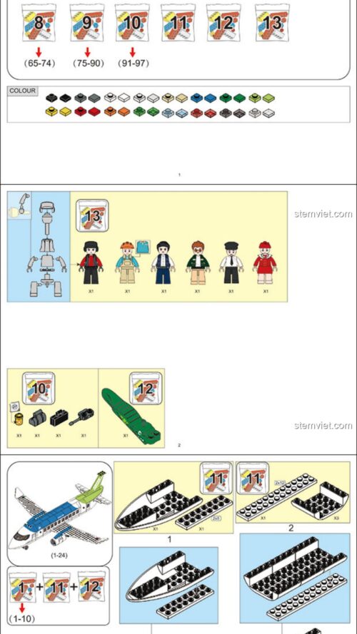 Mô hình Sân bay Sluban M38-B0930 sách hướng dẫn Sluban 930 Sân bay Dân dụng