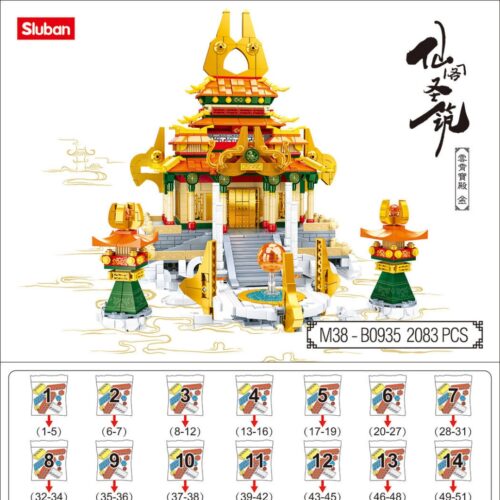 Vân Tiêu Bảo Điện Sluban M38-B0935 hướng dẫn lắp ráp Sluban M38-B0935 Cung Điện Thần Tiên