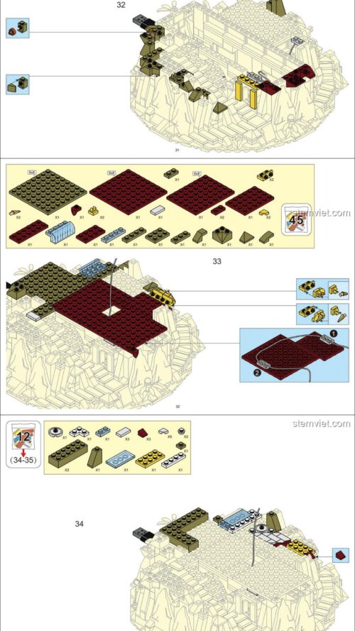 Ngũ Tiên Quán Sluban M38-B0939 hướng dẫn Sluban 0939 Đền thờ Ngũ Tiên