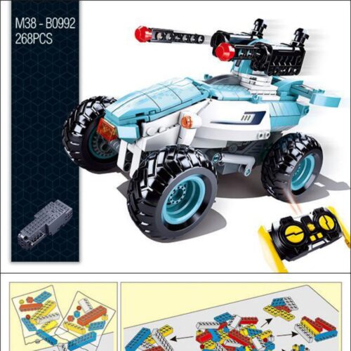 Sách Lắp Ghép Sluban 992 Xe Địa Hình RC Ice Wanderer Hướng Dẫn Lắp Ráp Sluban M38B0992 Xe Tải Quái Vật RC