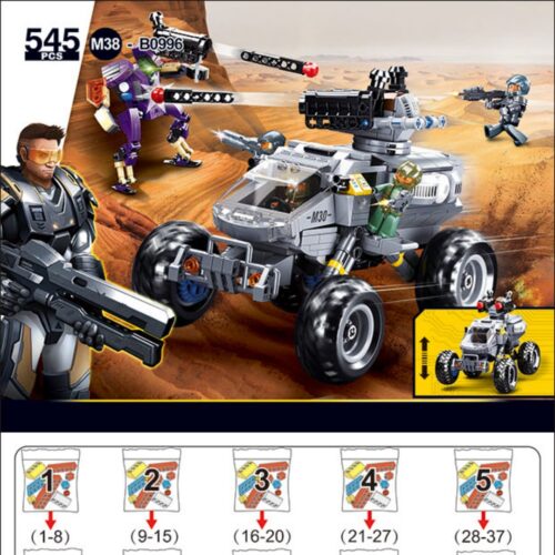 Xe Chiến Đấu Cơ Động và Robot Atomic Storm Sluban M38-B0996 sách hướng dẫn Sluban 996 Xe địa hình quân sự