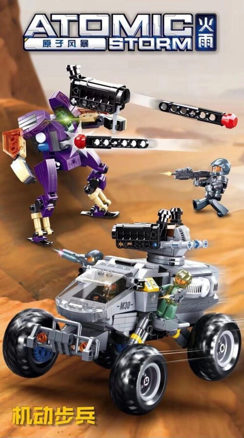 Bộ đồ chơi lắp ráp Sluban M38-B0996 Xe Chiến Đấu Cơ Động và Robot Atomic Storm 545 mảnh, phù hợp bé trai 6 tuổi, giá tốt.