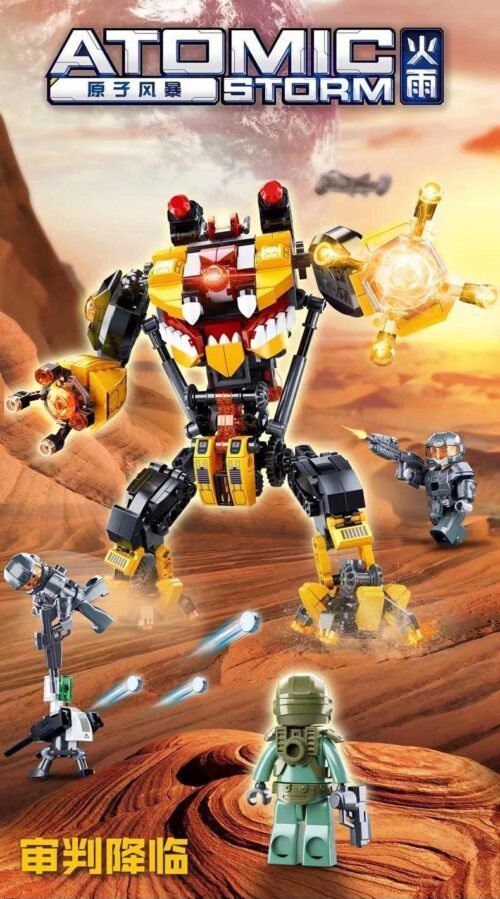 Bộ lắp ráp Sluban M38-B0997 Robot Chiến Giáp Bão Nguyên Tử 668 mảnh ghép, đồ chơi mô hình robot chiến đấu hầm hố cho bé trai 6 tuổi, giá tốt.