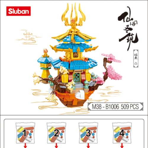 Tiên Cảnh Thánh Trúc: Dao Đài Sluban M38-B1006 hướng dẫn lắp ghép Sluban M38B1006 Bộ kiến trúc cổ