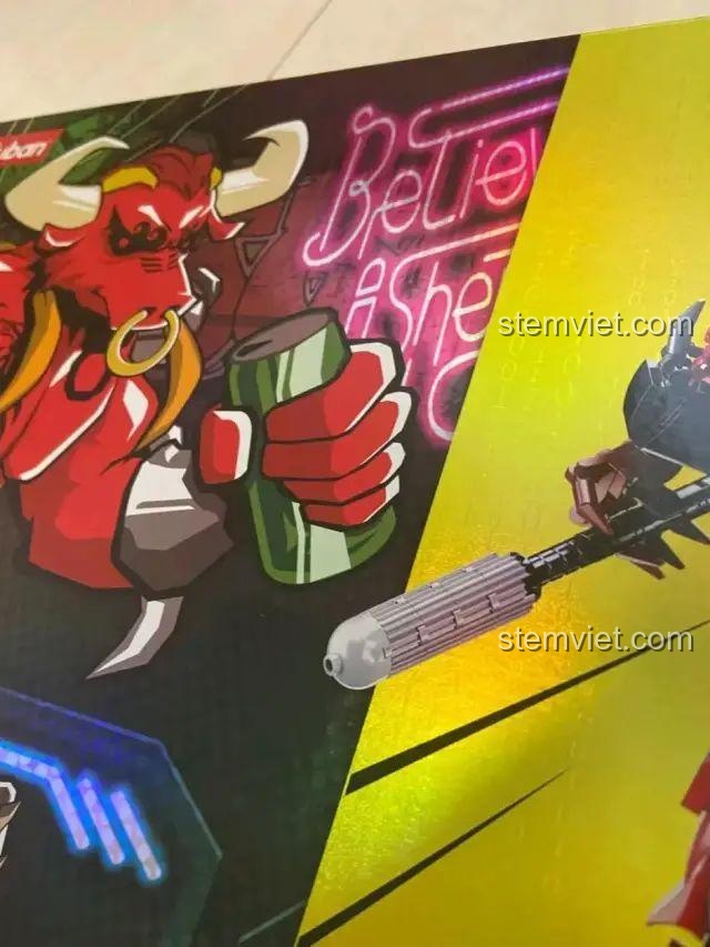 Chi tiết hộp đồ chơi Sluban M38-B1008, Mô hình Ngưu Ma Vương B1008, phong cách punk độc đáo, cho bé trai 6 tuổi.