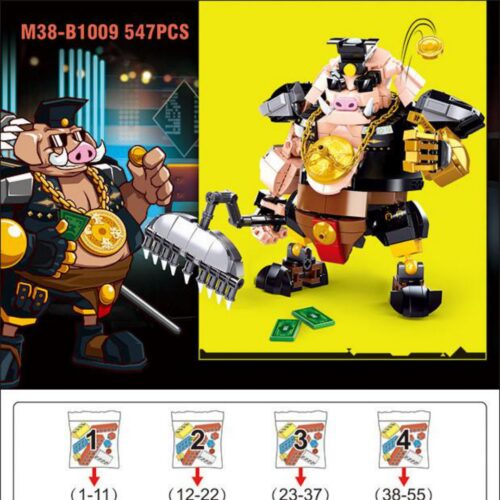 Mô hình Trư Bát Giới Phong Cách Hiện Đại Sluban M38-B1009 hướng dẫn lắp ghép Sluban M38-B1009 Nhân vật Tây Du Ký Hiện Đại