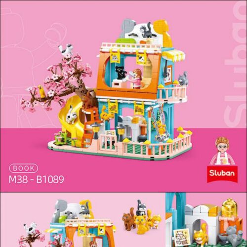 Ngôi nhà Mèo Ngọt Ngào Sluban M38-B1089 hướng dẫn lắp ghép Sluban M38 B1089 Ngôi nhà Mèo M38-B1089