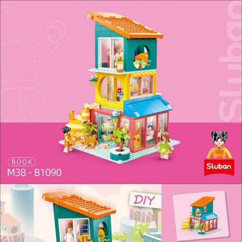 Sách Hướng Dẫn Lắp Ráp Sluban M38-B1090 Ngôi nhà mơ ước PDF gốc chất lượng cao, hướng dẫn lắp ghép Sluban M38B1090 Ngôi nhà búp bê, sách lắp ghép Sluban B1090 Ngôi nhà DIY