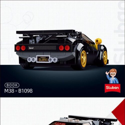 Siêu xe Lamborghini Countach Sluban M38-B1098 Sách Hướng Dẫn Lắp Ráp Sluban M38-B1098 Siêu xe Lamborghini Countach