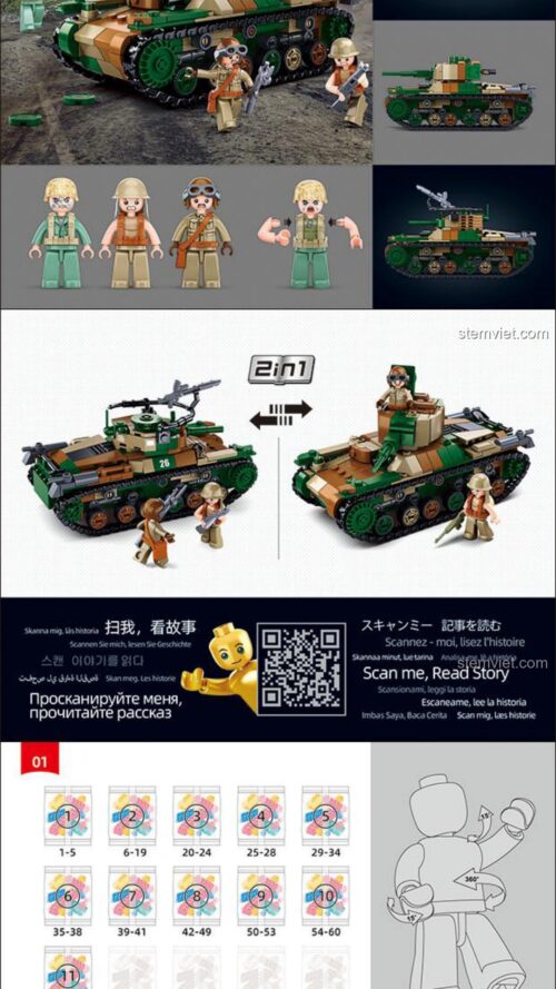 Xe tăng hạng trung Kiểu 97 Sluban M38-B1107 sách Sluban M38-B1107 Type 97 Chi-Ha PDF gốc chất lượng cao