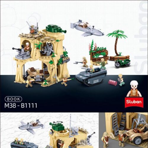 Sách Hướng Dẫn Lắp Ráp Sluban M38-B1111 Trận chiến Iwo Jima, Hướng dẫn Sluban M38-B1111 Chiến trường Iwo Jima, sách lắp ghép Sluban B1111 Chiến trường Iwo Jima