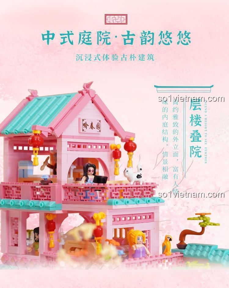 Bộ lắp ghép Sluban M38-B1116 Biệt thự Vườn Xuân - Chi tiết 10